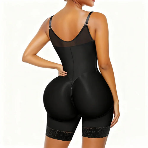Women’s Colombian Shapewear Tummy Control Butt Lifter Shaper – Zipper Crotch & Detachable Straps