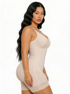 Women’s Colombian Shapewear Tummy Control Butt Lifter Shaper – Zipper Crotch & Detachable Straps